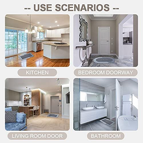 Non-Slip Bath Mat Instant Dry Bathroom Mat Quick Drying Carpet Super Absorbent Floor Memory Foam Bath Mat Anti-Slip Rug Bathroom Shower Mat