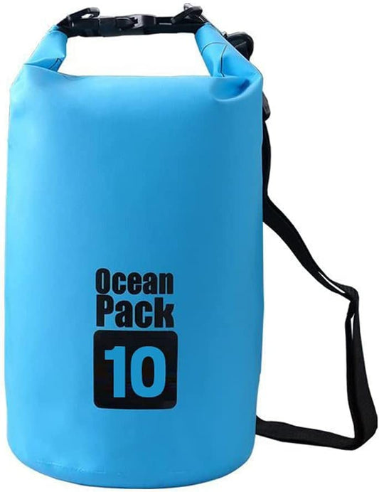 PVC Water Proof Ocean Pack Dry Bag Sack Boating, Canoeing, Fishing, Rafting, Swimming, 10 litre Camping, Snowboarding