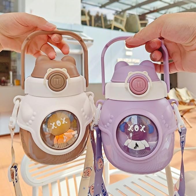 Premium Stainless Steel Vacuum Insulated Big Water Bottle Flask Vacuum 12 Hr. Hot Cold Water Bottle with Straw, Thermos for Boys Girls 750 ML