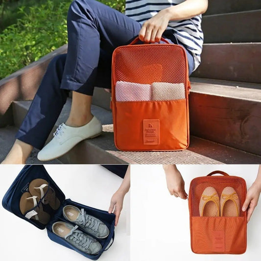 3 Pair Water Proof Shoe Storage Travel Tote Bag Multi-Purpose Portable Rack Foldable Organizer Wardrobe