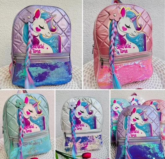 Girls Unicorn Theme Bag pack 13 Inches