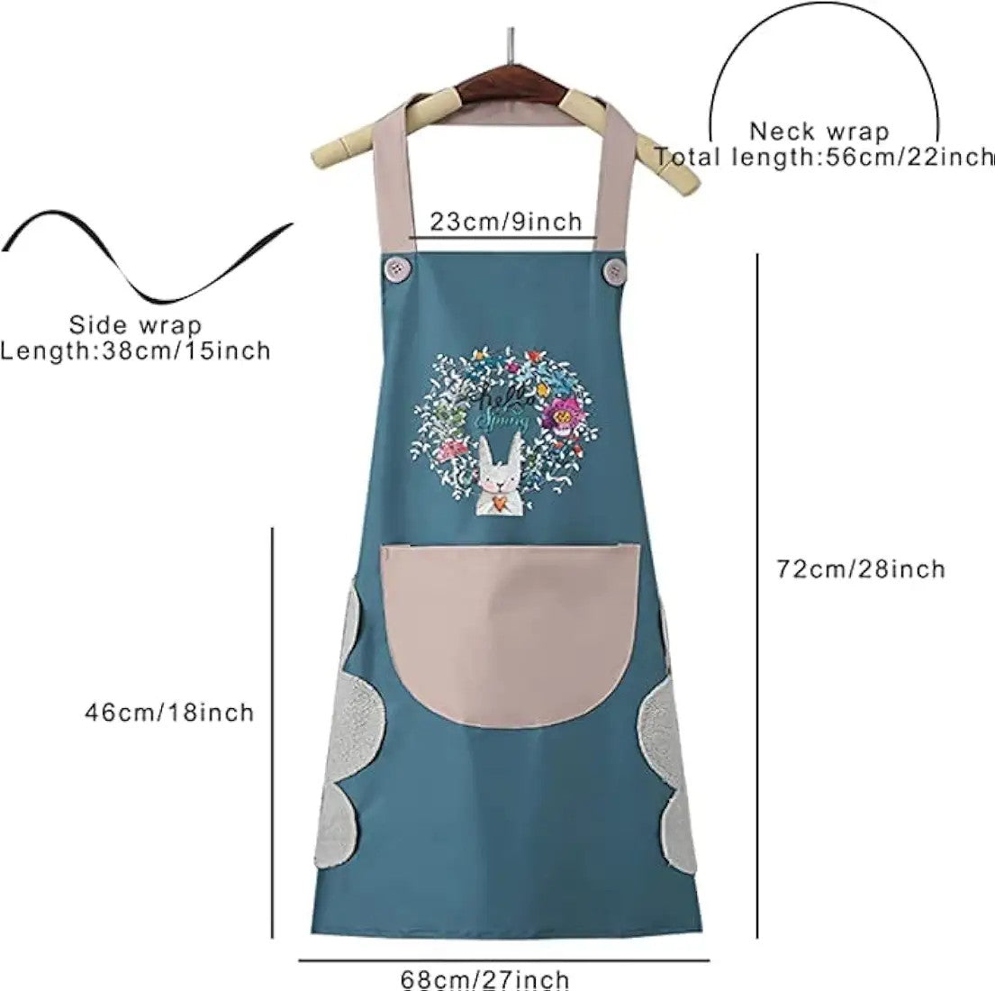 Kitchen Apron for Women, Cooking Apron with Pockets
