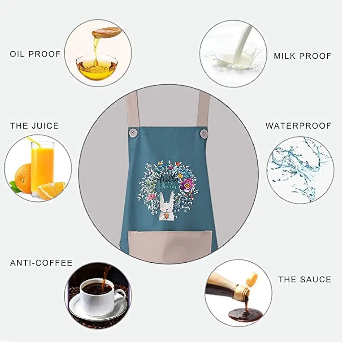 Kitchen Apron for Women, Cooking Apron with Pockets