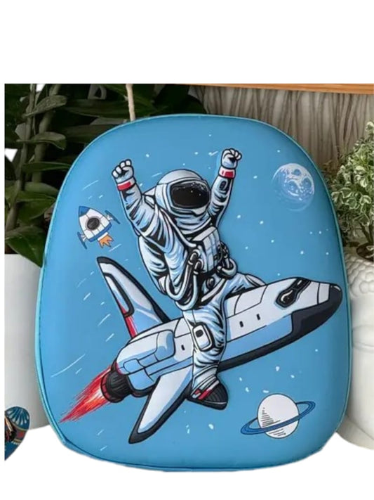 Kindergarten Cute Space Astronaut Kids School Bag for Boys, Toddler Preschool Plush Travel Schoolbag, Perfect Book Bag, Casual Backpack for Kids