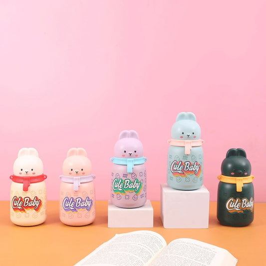 Cute Baby Snow Bear Edition Insulated Stainless Steel Water Bottle for Kids 350 ml