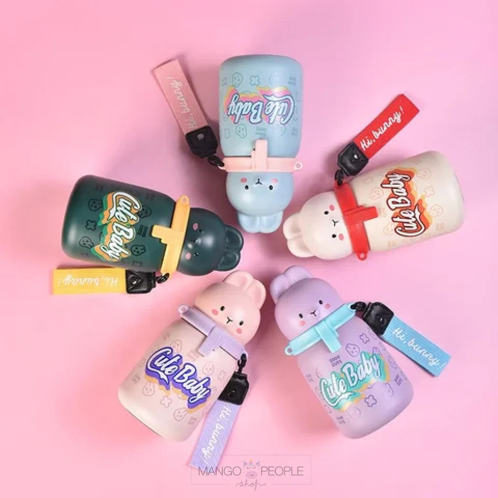 Cute Baby Snow Bear Edition Insulated Stainless Steel Water Bottle for Kids 350 ml