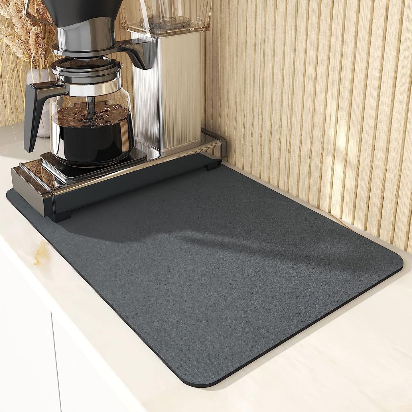 Drying mat for Kitchen Water Absorbent mat Drying mat for Kitchen Utensils Large Dry mat for Kitchen Utensils Drying mat Water Absorbent mats for Kitchen Items(50*40 cm)
