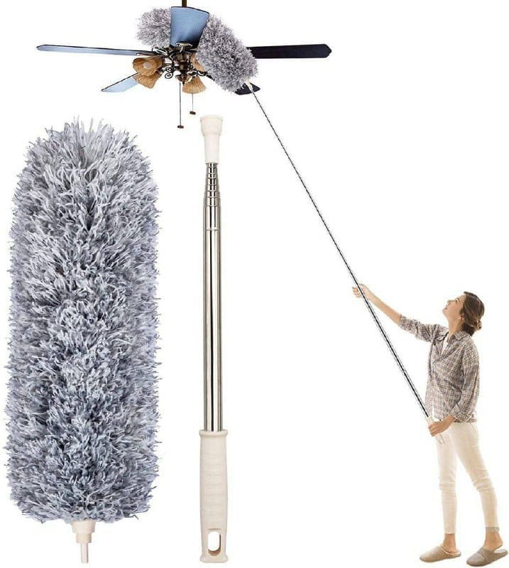 Microfiber Feather Ceiling Duster For Dust Cleaning Extendable Pole upto 9 feet For Cleaning