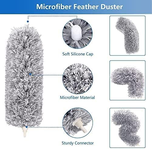 Microfiber Feather Ceiling Duster For Dust Cleaning Extendable Pole upto 9 feet For Cleaning