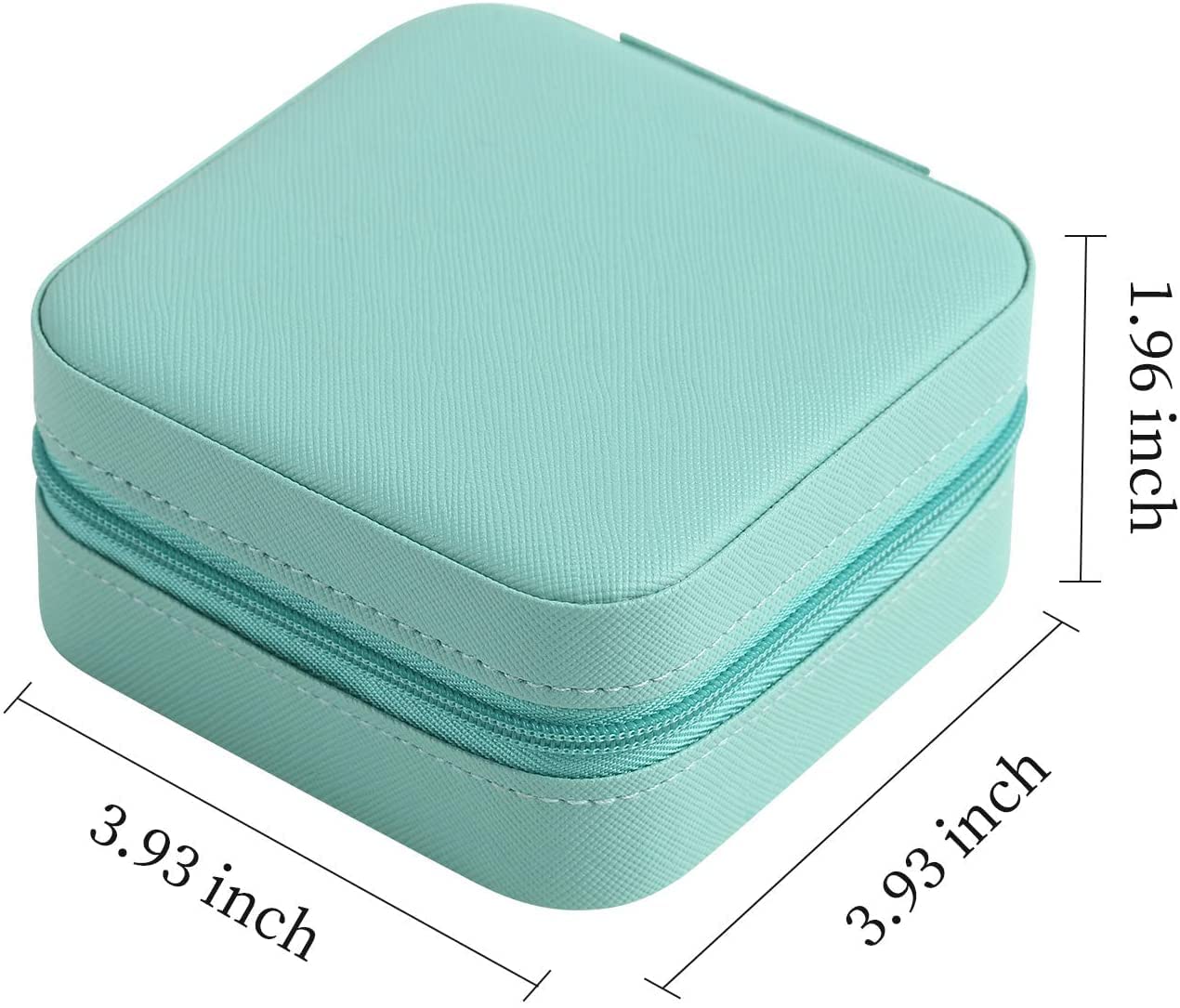 Jewellery Box Organiser PU Leather Zipper Portable Storage Box Case with Dividers Container for Rings, Earrings, Necklace Home Organizer