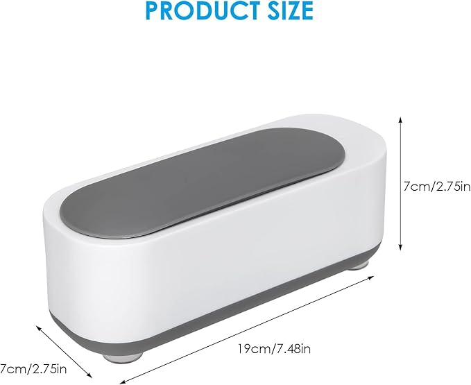 Ultrasonic Jewelry Cleaner, 45KHz Portable and Professional Jewelry Washer for Glasses, Necklaces, Makeup Brush, Rings, Watch Strap, Earrings