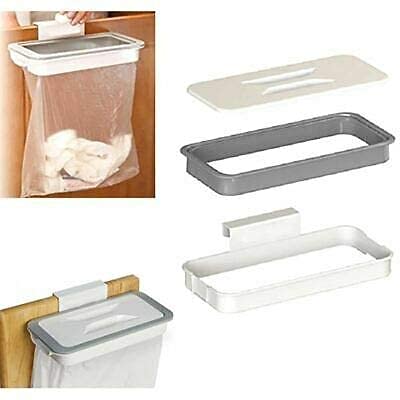 Hanging Plastic Kitchen Trash Can Bag Holder,Small Kitchen Trash Can For Garbage In Kitchen Portable Waste Holder Trash Bin (White)