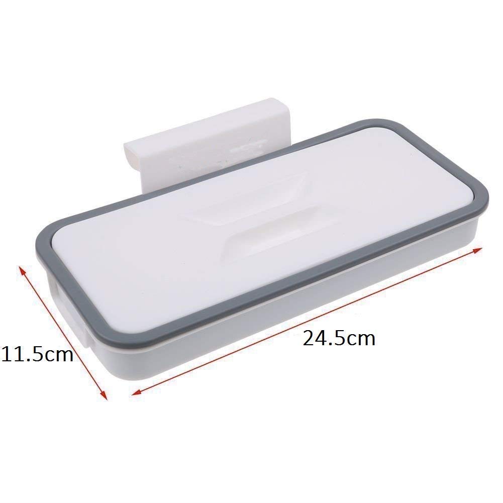 Hanging Plastic Kitchen Trash Can Bag Holder,Small Kitchen Trash Can For Garbage In Kitchen Portable Waste Holder Trash Bin (White)