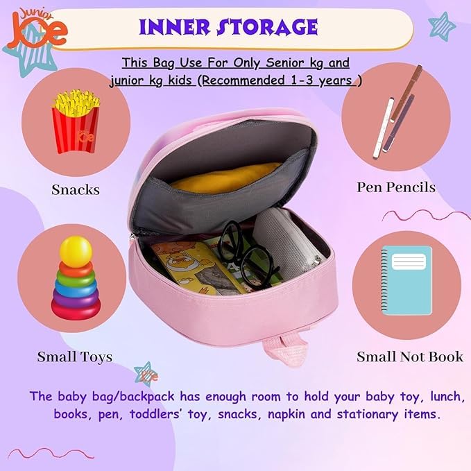 Cartoon Print Bagpack for Kids – Bag for Pre-Schoolers School, Playarea, Kindergarten Small Picnic Bag for Toddlers Lightweight Miniature Bags for Kids