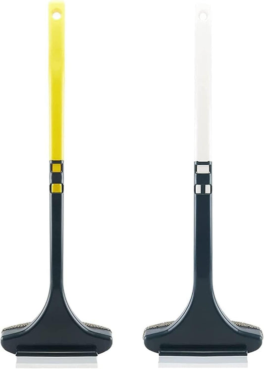 Multifunctional Screen Brush 2 in 1 Mesh Cleaning Brush & Wiper with Extended Handle Window Cleaning Brush Net Cleaner Double-Sided Window Cleaner Window Mesh Cleaner, Multi Color