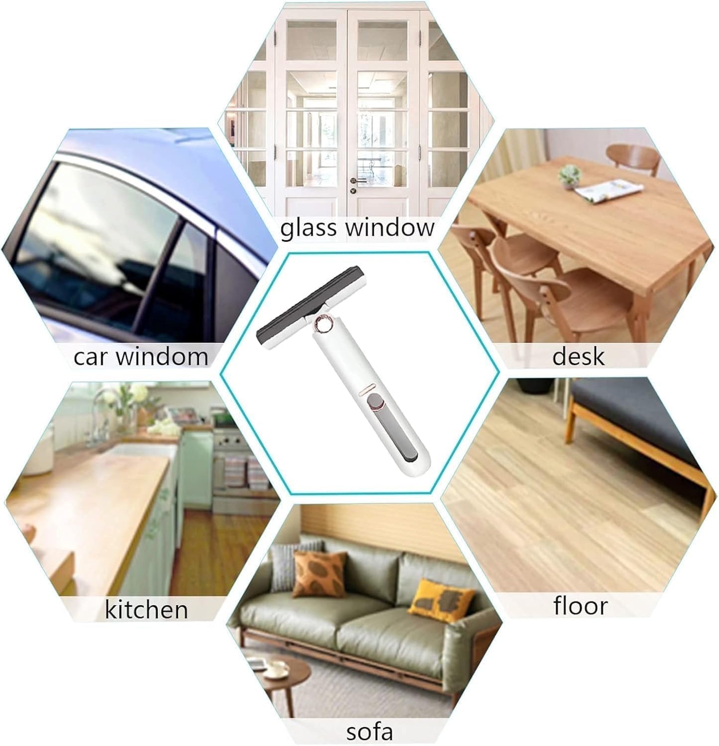 Mini Mop for Kitchen with Sponge Portable Mini Mop Self Squeeze Strong Absorbent Magic Wiper for Kitchen Small Wet & Dry Use for Bathroom Wall Glass Car Table Home