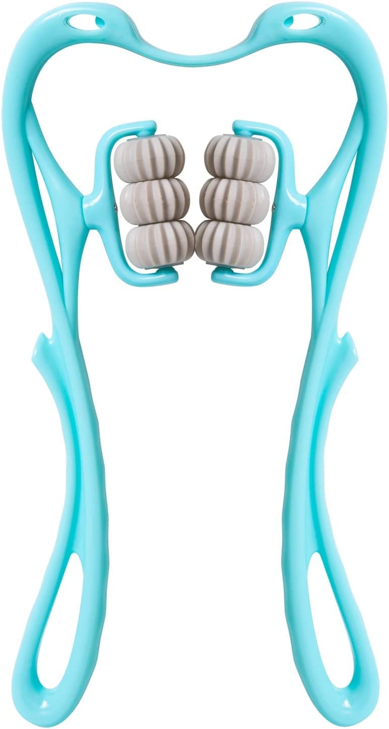 Neck Massager, Trigger Point Roller Massager for Pain Relief deep Tissue Handheld Shoulder Massager Tool with 6 Balls Massage Point Suitable for Legs Waist Neck and Shoulder Relaxer