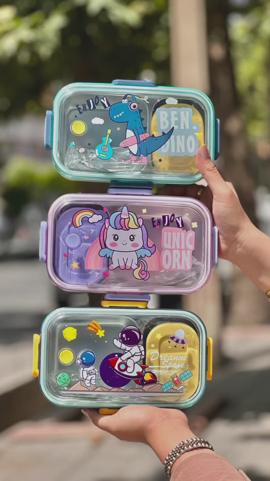 Leak Proof Stainless Steel Lunch Box 2 Compartment Tiffin Box 700ML with 100 ML Curry Bowl