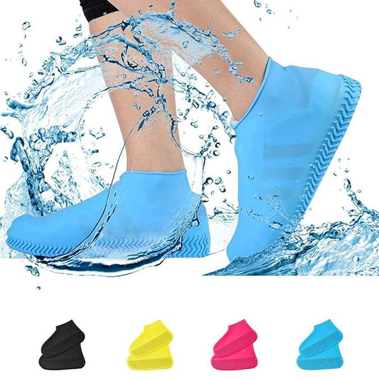 Antiskid Waterproof Shoe Covers Silicone Non-Slip, Anti-Sand and Portable Rain Boots Cover for Men Women Teens 1 Pair