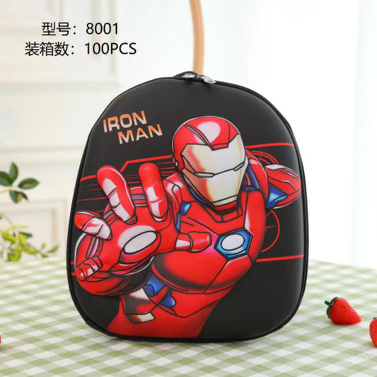 Kindergarten Cute Iron Man Kids School Bag for Boys, Toddler Preschool Plush Travel Schoolbag, Perfect Book Bag, Casual Backpack for Kids