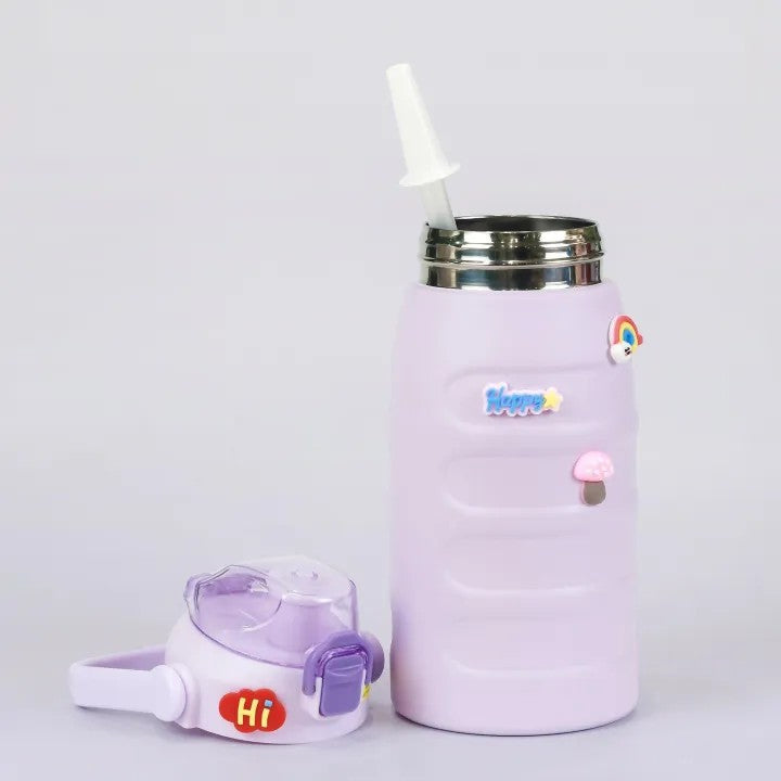 Premium Stainless Steel Insulated water bottle with decorative stickers 1000 ML