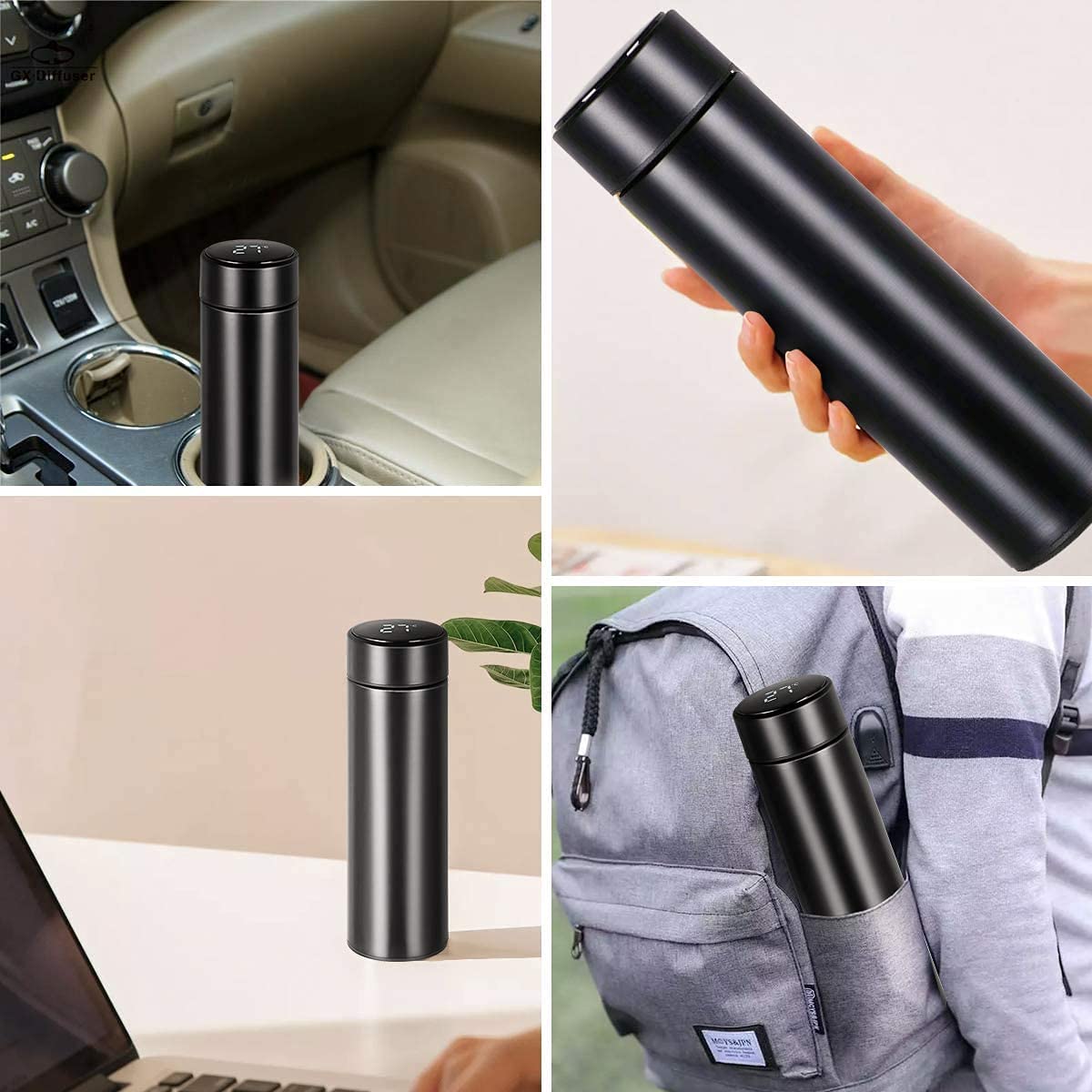 Smart LED Display Temperature Bottle Vacuum Flask Stainless Steel | Leakproof | Travel, Kids, Fitness, Sports, Gym, Workout | Hot & Cold (Temperature Bottle)