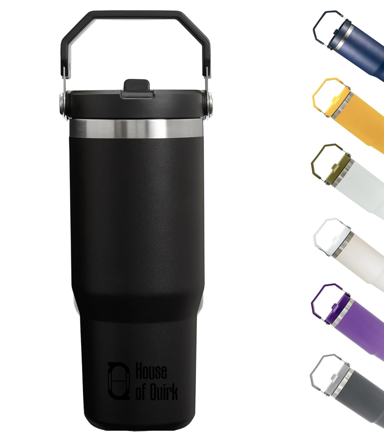 900ML Stainless Steel Double Vacuum Insulated Tumbler with Lid and Straw for Hot and Cold Beverages
