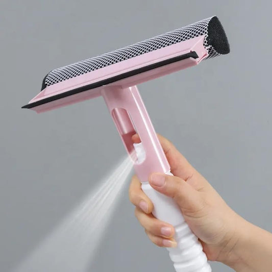 3 in 1 Window Glass Spray Wiper Brush for Home Window Cleaner Multifunctional Double-Sided Window Cleaner Brush & Wiper Sprayer Window Mirror Glass Wiper