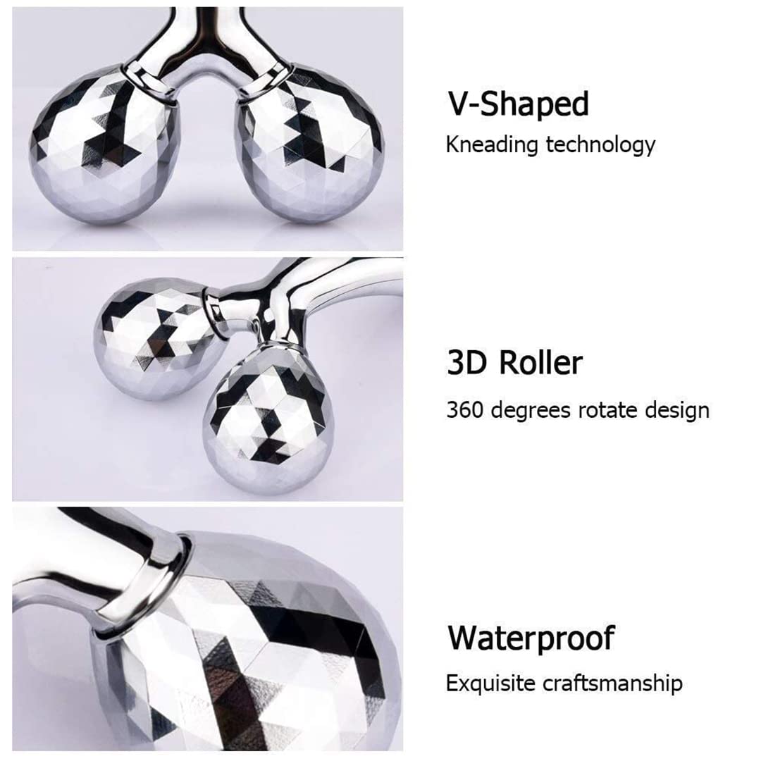Roller Massager 3D - Manually Operated Body Massage Tool for Skin Lifting, Tightening, Shaping, and Blood Circulation | Facial Roller for Women, Glowing Skin