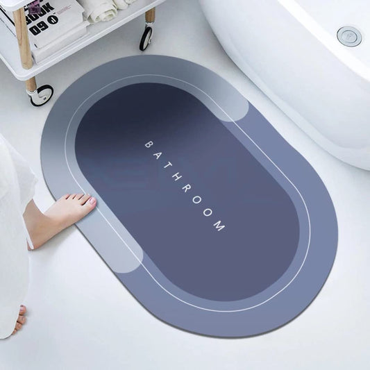 3.5 MM Bathroom mat Home Mat Water Absorbing Door Mat for Bathroom Quick Dry Rubber Backed Anti-Slip Floor Mat Non (40 x 60 cm)