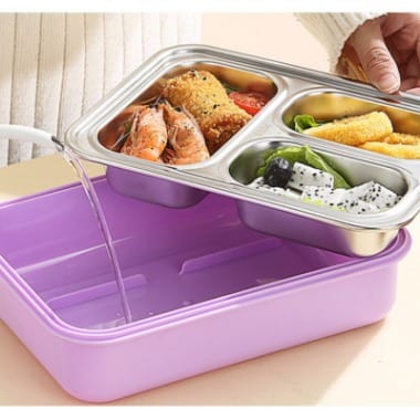 Stainless Steel Lunch Box - Leakproof, BPA-Free, and Eco-Friendly - Perfect for Adults and Kids