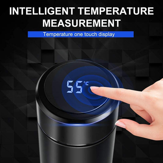 Smart LED Display Temperature Bottle Vacuum Flask Stainless Steel | Leakproof | Travel, Kids, Fitness, Sports, Gym, Workout | Hot & Cold (Temperature Bottle)