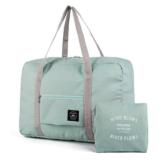 Travel Foldable Nylon Duffle Tote Bag - Portable Waterproof Lightweight Carry On Luggage Sport Folding Duffle Bag Weekender Overnight Gym Sports Bag for Women (Multicolor)